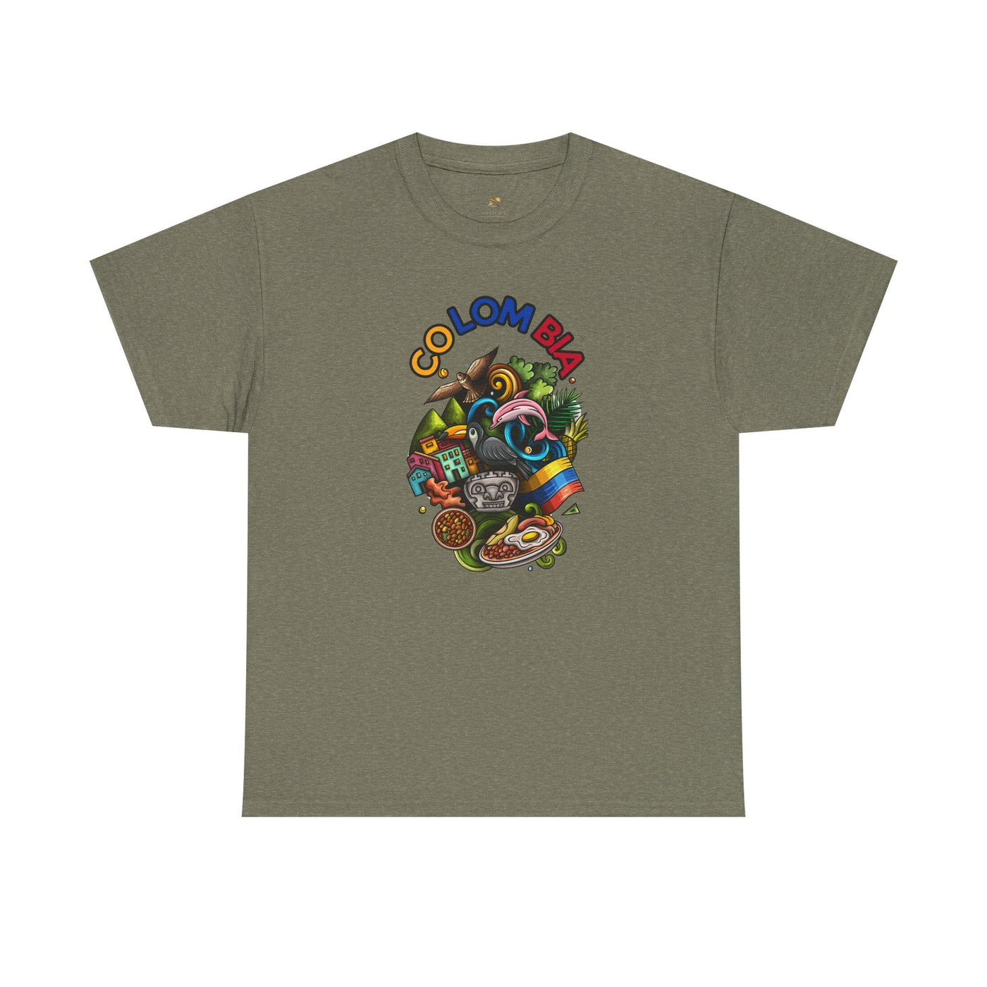 Colorful Unisex Heavy Cotton Tee with Joyful Message, Fun T-Shirt, Cas