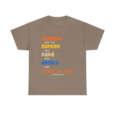 Funny Grandpa Beer Shirt | Leyenda Desde Esposo Papá Abuelo Tee | Spanish Dad Gift | Fathers Day Latino Humor T-Shirt for Men | Gift for Dad