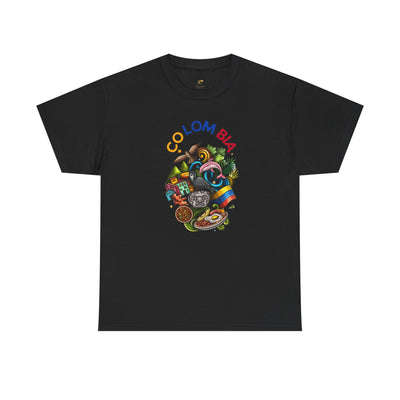 Colorful Unisex Heavy Cotton Tee with Joyful Message, Fun T-Shirt, Cas