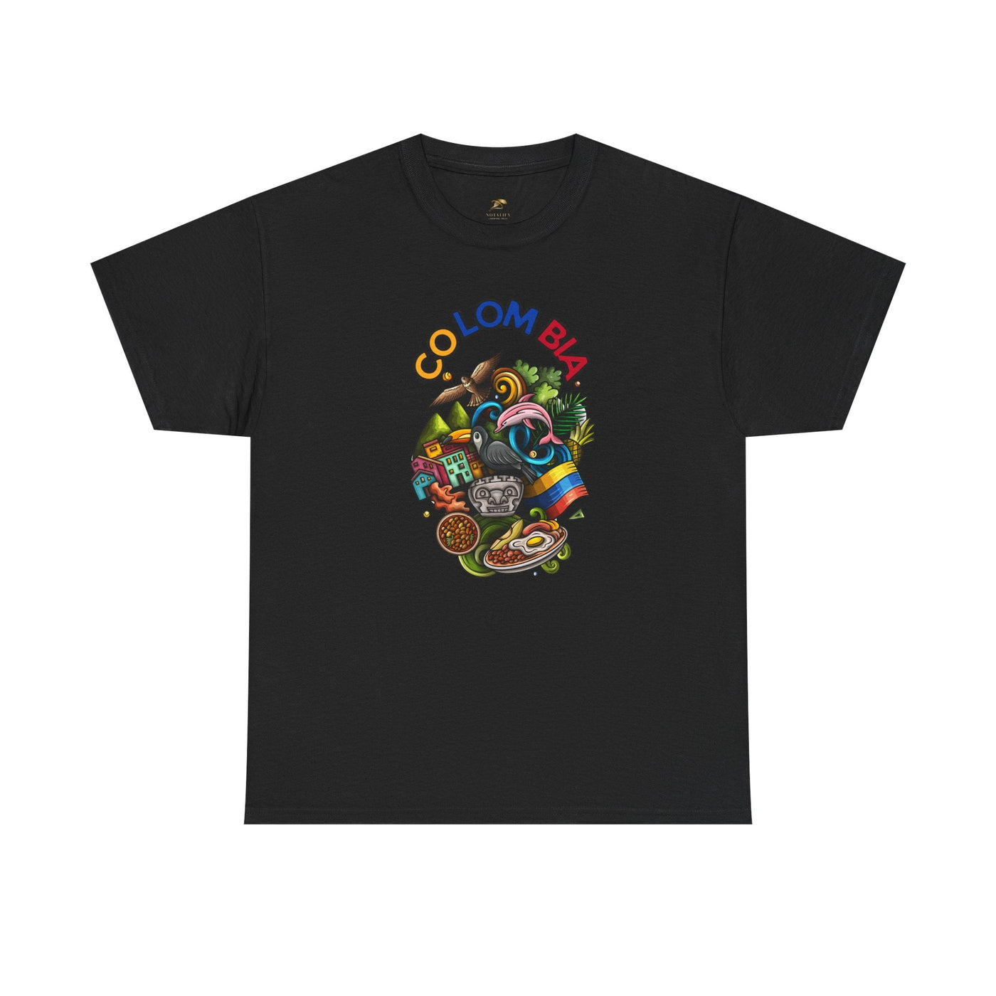 Colorful Unisex Heavy Cotton Tee with Joyful Message, Fun T-Shirt, Cas