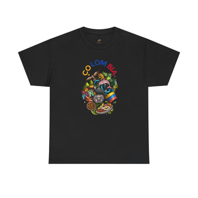 Colorful Unisex Heavy Cotton Tee with Joyful Message, Fun T-Shirt, Cas