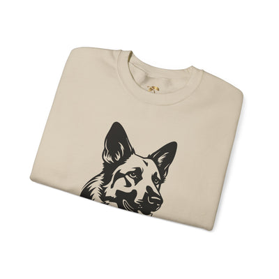 German Shepherd Lover Sweatshirt, Pet's Name Personalized, German Shepherd Dog Owner Apparel, Custom Dog Paw Print Jumper, Comfy Crewneck - NOTALIFY