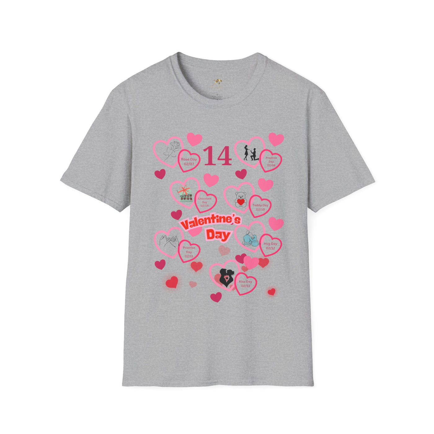 Valentines Week Love Unisex T-Shirt - Kiss Day Proposal Promise Hug Teddy Chocolate Tee Gift for Him - NOTALIFY