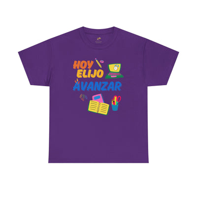 Hoy Elijo Avanzar Spanish Motivational T-Shirt | Back to School Teacher Tee | Growth Mindset Shirt | Spanish Student Gift | Unisex Tee