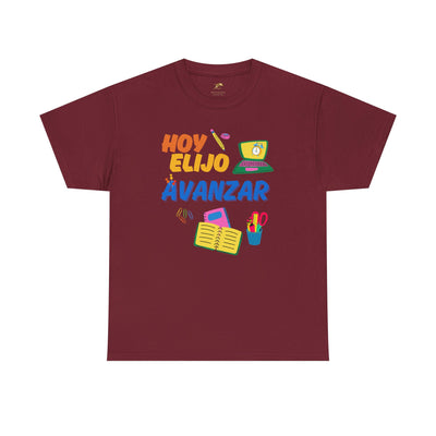 Hoy Elijo Avanzar Spanish Motivational T-Shirt | Back to School Teacher Tee | Growth Mindset Shirt | Spanish Student Gift | Unisex Tee