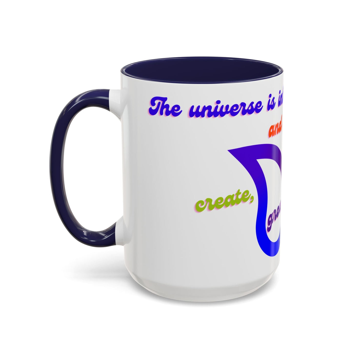 Infinity Butterfly Mug featuring a vibrant universe theme, available in 11oz and 15oz sizes, ideal for creatives and inspiration.