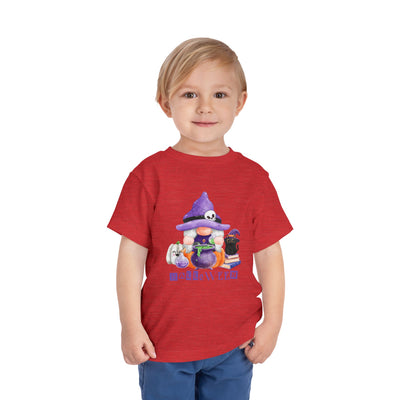 NOTALIFY Halloween Gnome Toddler TEE 1| Cute Fall Tee with Pumpkin | Soft Cotton Short Sleeve | Spooky Autumn Outfit for Kids