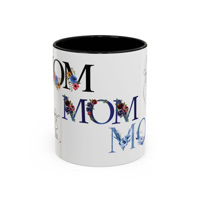 Mother's Day mug with colorful floral accents, customizable for a heartfelt gift.