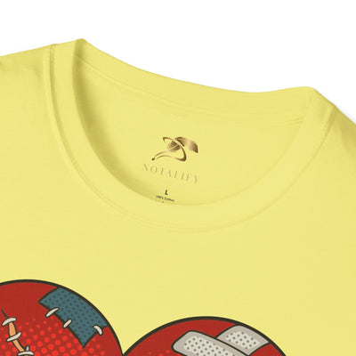 Heart Fixed Enamorados Unisex T-Shirt with Broken Heart Design, Romantic Couples Valentine's Day Clothing.