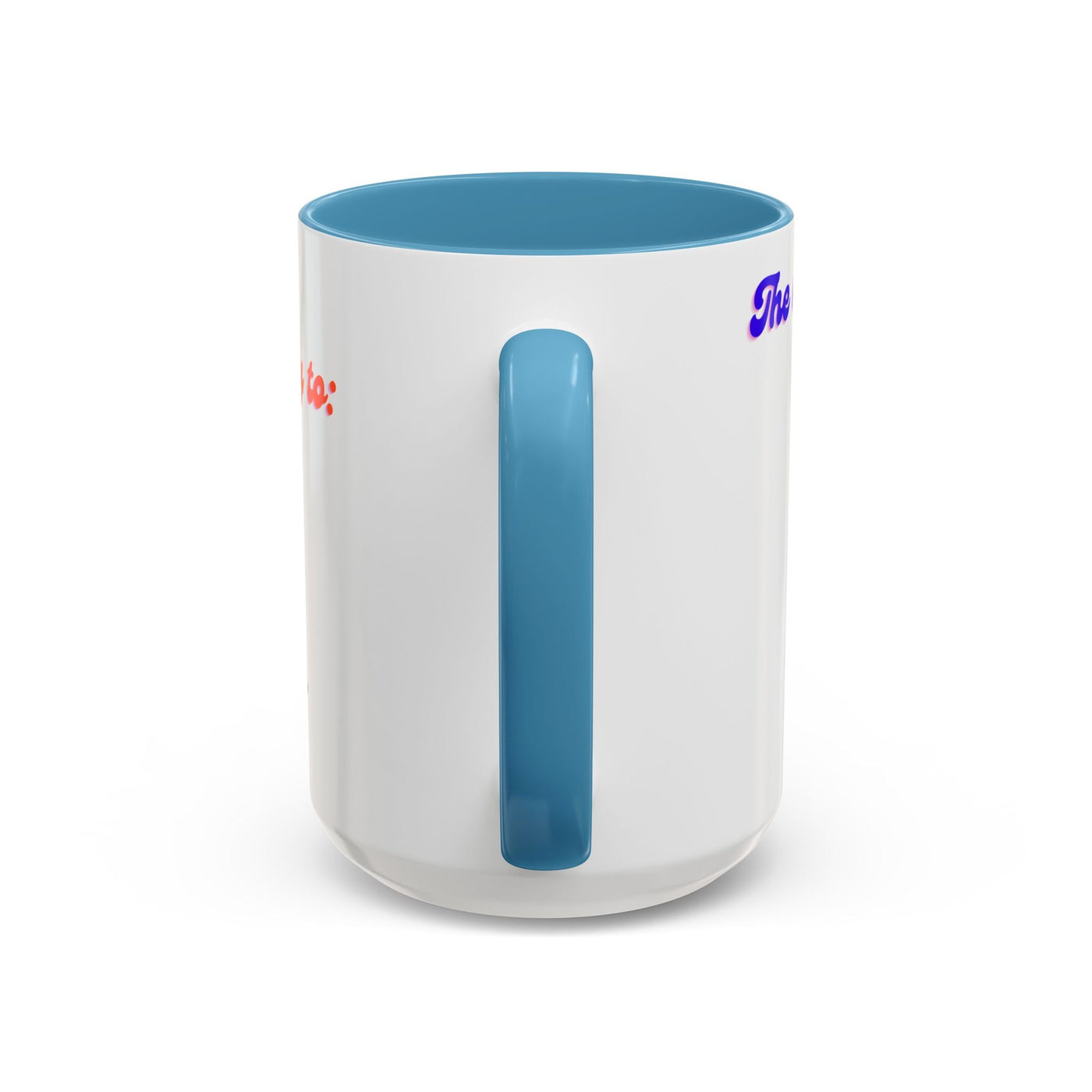 Infinity Butterfly Mug with blue interior and handle, 11oz or 15oz size, ideal for inspiration and creativity, dishwasher safe.
