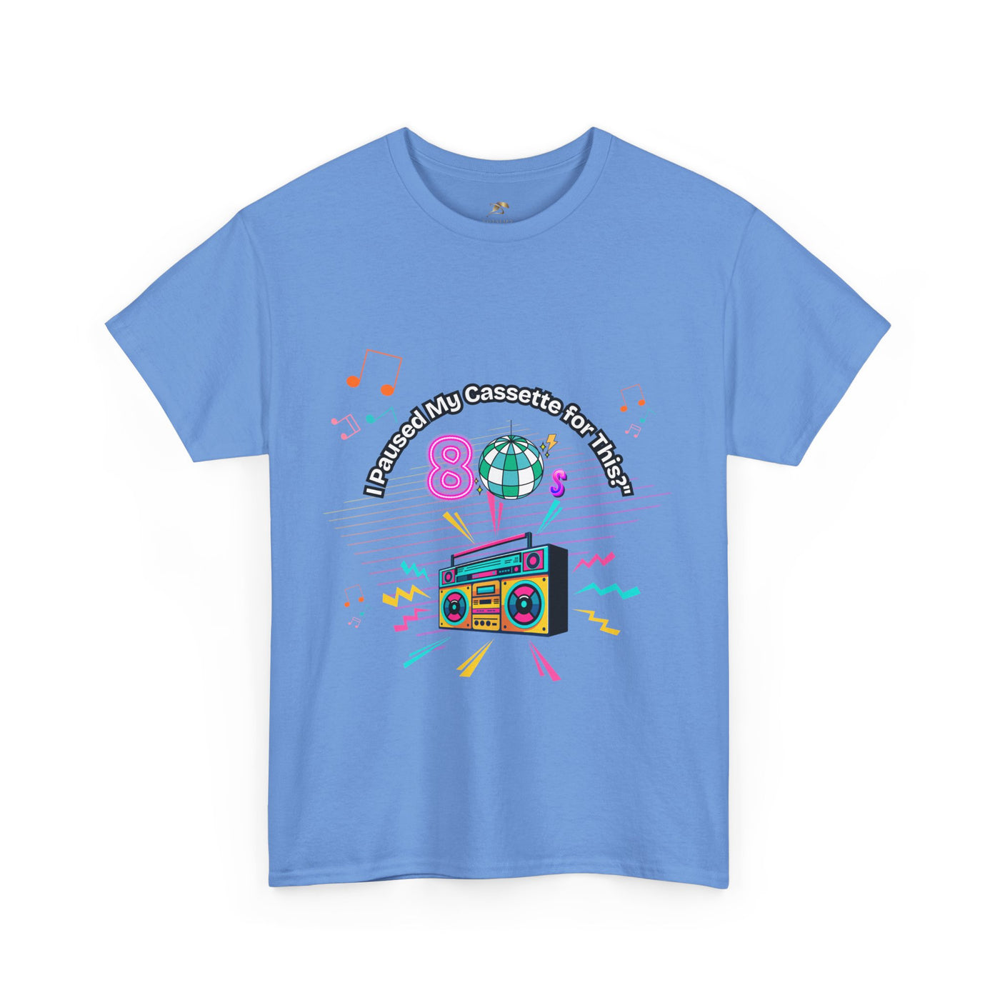 Retro Cassette Tape Unisex Heavy Cotton Tee, Vintage Music Lover Shirt, 80s Nostalgia Graphic Tee, Pause Cassette Player Shirt, Mixtape Fan - NOTALIFY