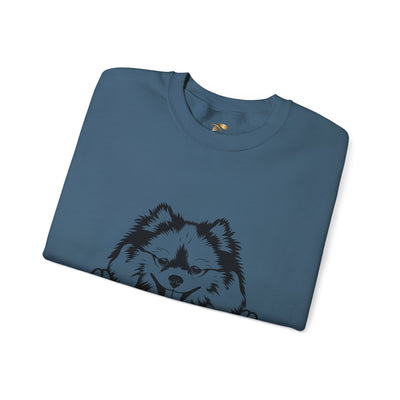 Pomeranian Lover Sweatshirt, Pet's Name Personalized Gift Idea, Pomeranian Dog Owner Apparel, Custom Dog Paw Print Jumper, Comfy Crewneck - NOTALIFY