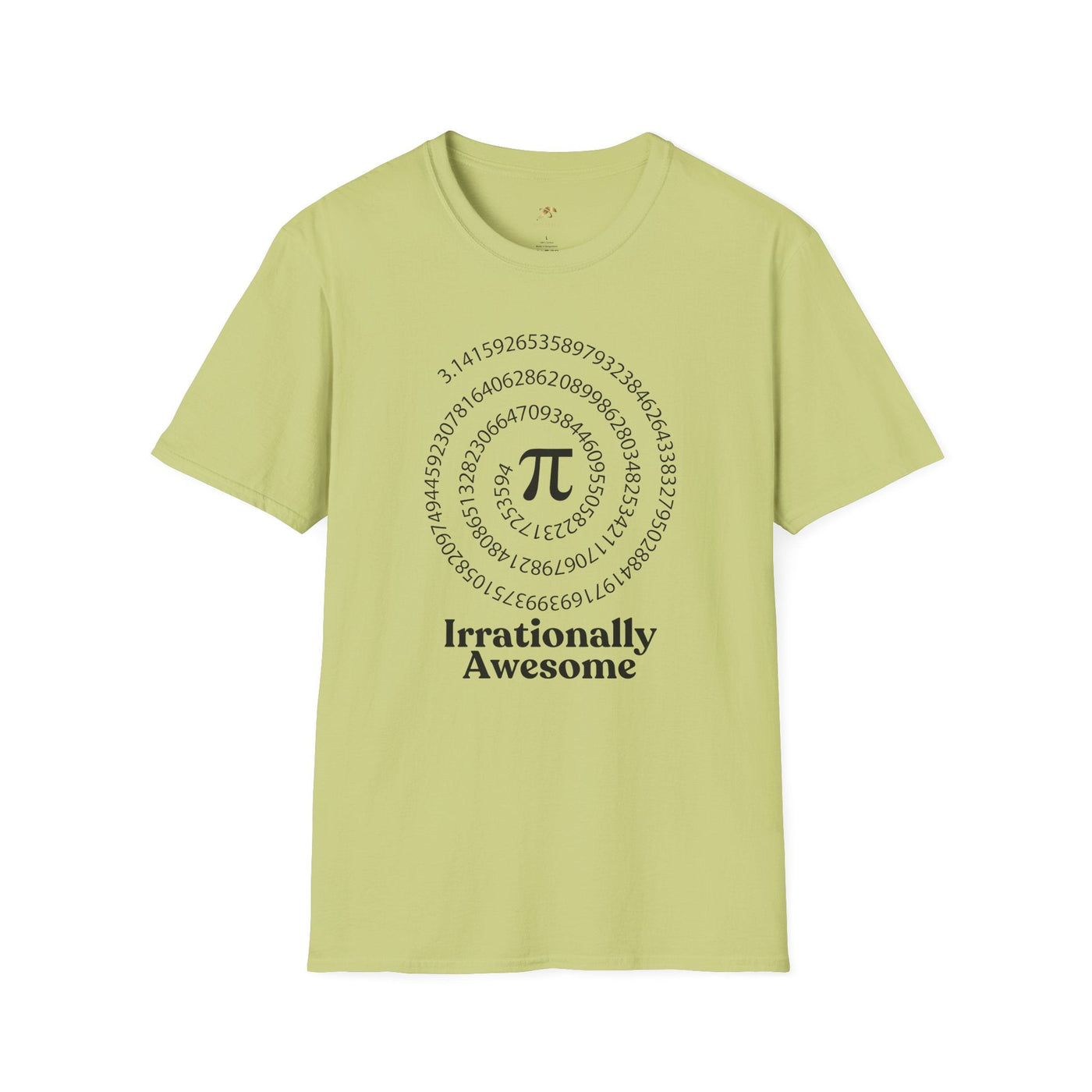 Pi Day Unisex Softstyle T-Shirt, Math Geek Gift, Irrationally Awesome 