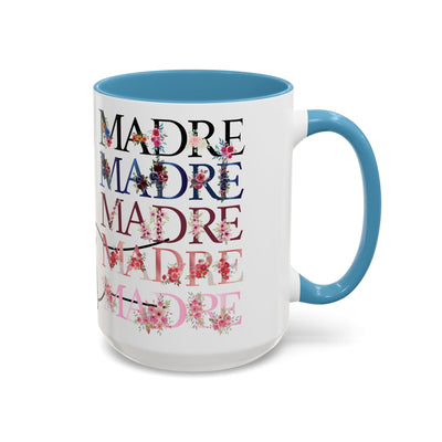 Mother's Day Mug, Accent Coffee Cup with Flowers and Names, Gift for M