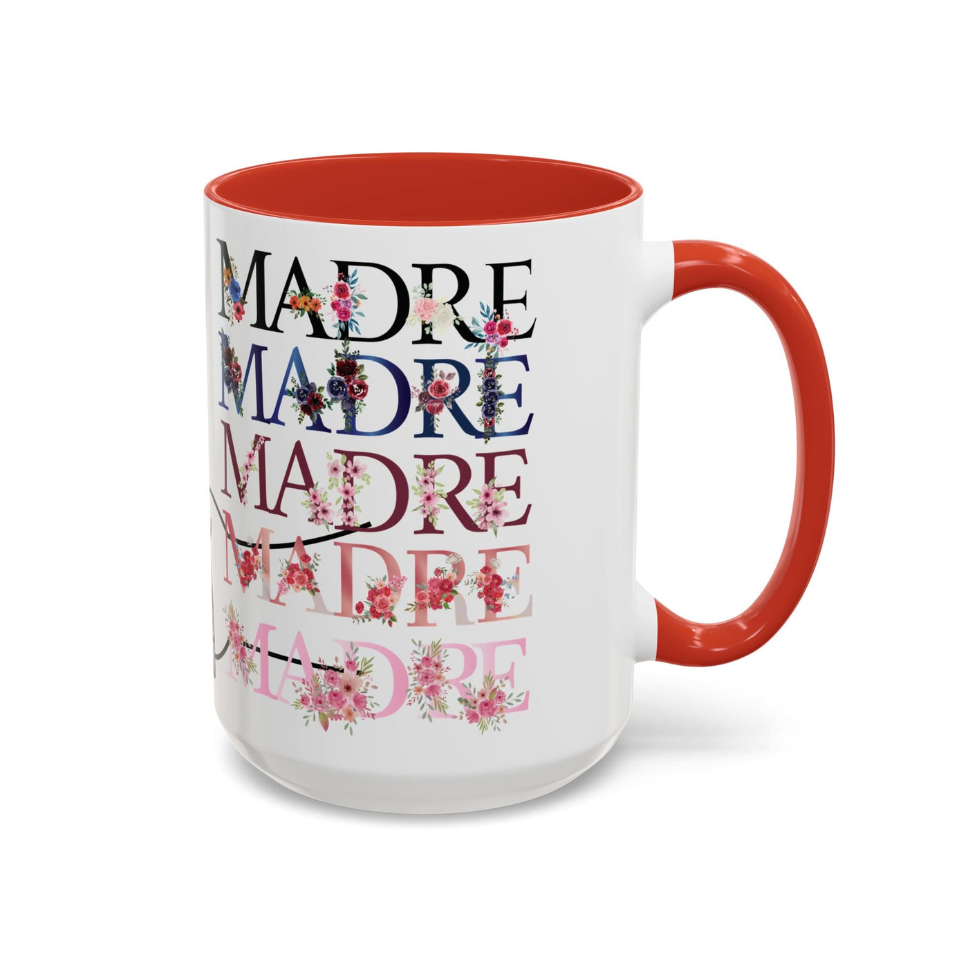 Mother's Day Mug, Accent Coffee Cup with Flowers and Names, Gift for M