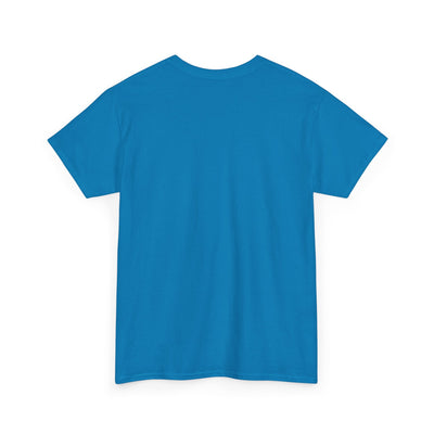 Unisex blue T-shirt with "Be Kind, Rewind Often" retro design, nostalgic style.