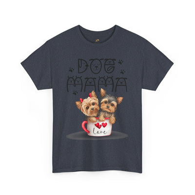Dog Mama Unisex Tee with playful animal print, perfect for dog lovers.