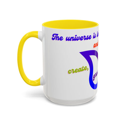 Infinity Butterfly Mug with motivational universe theme and vibrant colors, 11oz or 15oz size.