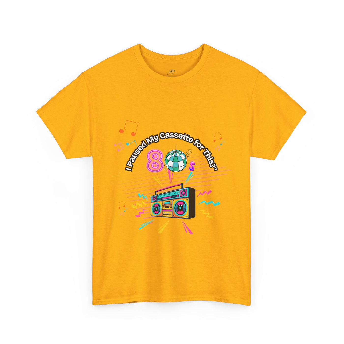 Retro Cassette Tape Unisex Heavy Cotton Tee, Vintage Music Lover Shirt, 80s Nostalgia Graphic Tee, Pause Cassette Player Shirt, Mixtape Fan - NOTALIFY