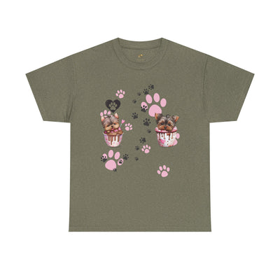Pet Lover Unisex Heavy Cotton Tee, Love My Pet Shirt, Dog Cat Owner Gift, Animal Lover Apparel, Customized Pet Tee - NOTALIFY