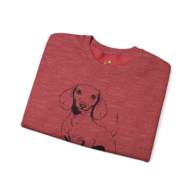 Dachshund Dog Lover Sweatshirt, Pet's Name Personalized Gift Idea, Dachshund Dog Owner Apparel, Custom Dog Paw Print Jumper, Comfy Crewneck
