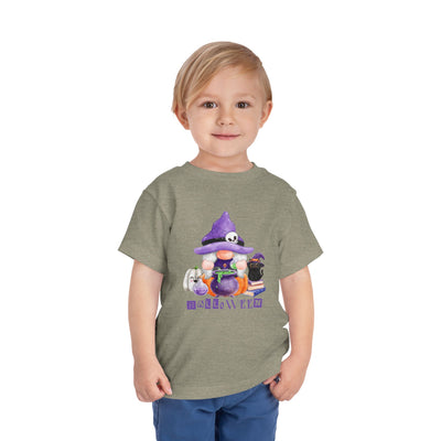 NOTALIFY Halloween Gnome Toddler TEE 1| Cute Fall Tee with Pumpkin | Soft Cotton Short Sleeve | Spooky Autumn Outfit for Kids