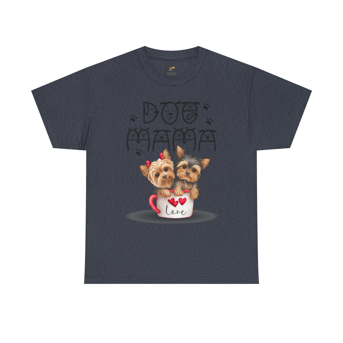 Dog Mama Unisex Tee with playful animal print, perfect gift for dog lovers and casual wear.