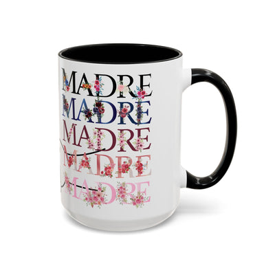 Mother's Day Mug, Accent Coffee Cup with Flowers and Names, Gift for M