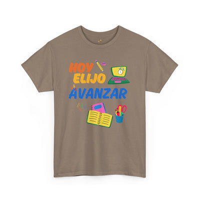 Hoy Elijo Avanzar Spanish Motivational T-Shirt | Back to School Teacher Tee | Growth Mindset Shirt | Spanish Student Gift | Unisex Tee