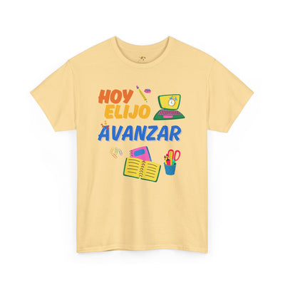 Hoy Elijo Avanzar Spanish Motivational T-Shirt | Back to School Teacher Tee | Growth Mindset Shirt | Spanish Student Gift | Unisex Tee