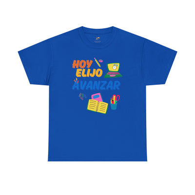 Hoy Elijo Avanzar Spanish Motivational T-Shirt | Back to School Teacher Tee | Growth Mindset Shirt | Spanish Student Gift | Unisex Tee