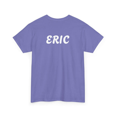 Unique "Be The Only One" barcode t-shirt in blue with a minimalist design