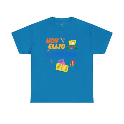 Hoy Elijo Avanzar Spanish Motivational T-Shirt | Back to School Teacher Tee | Growth Mindset Shirt | Spanish Student Gift | Unisex Tee
