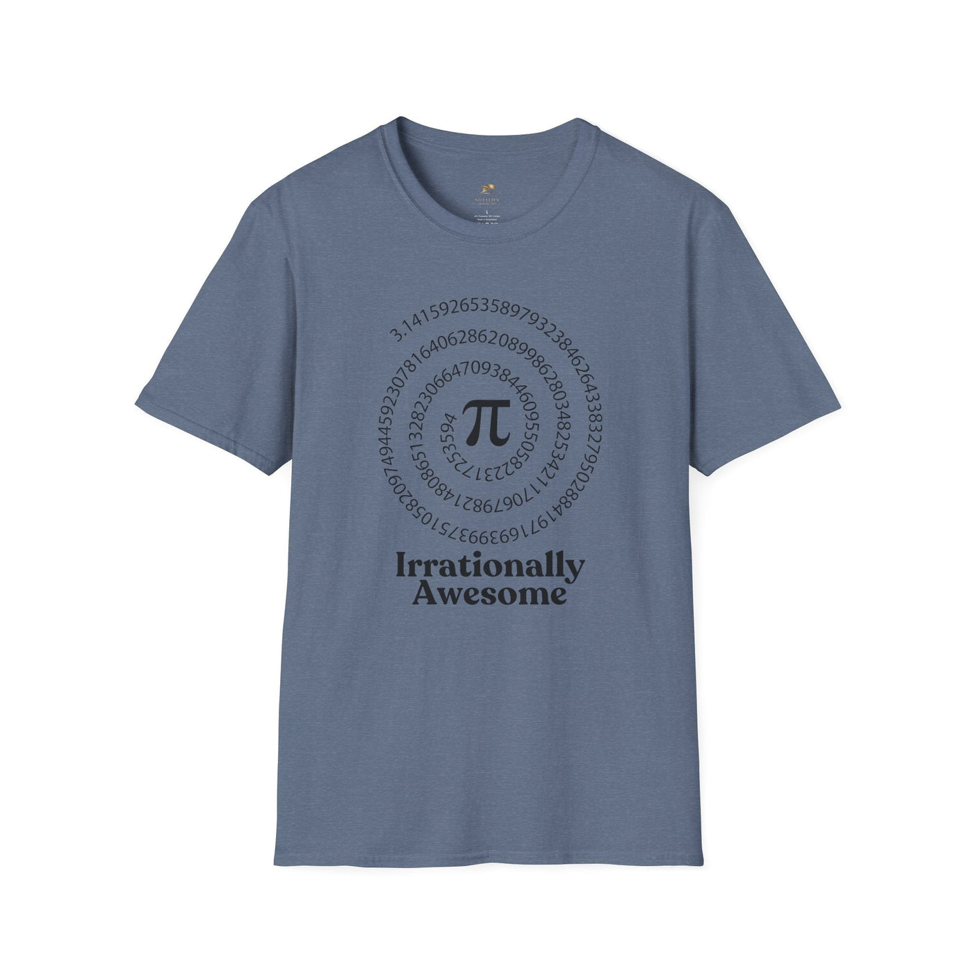 Pi Day Unisex Softstyle T-Shirt, Math Geek Gift, Irrationally Awesome 