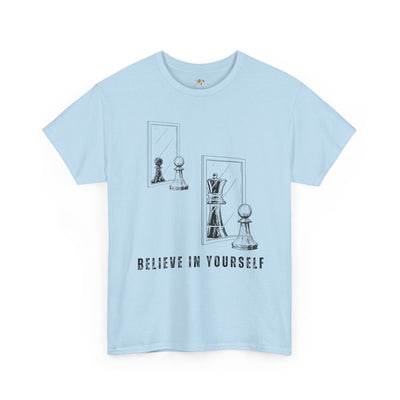 Believe in Yourself. Chess Pawn to King Reflection Tee | Inspirational Self-Esteem Tee | Motivational Shirt | Growth Mindset Gift | Unisex