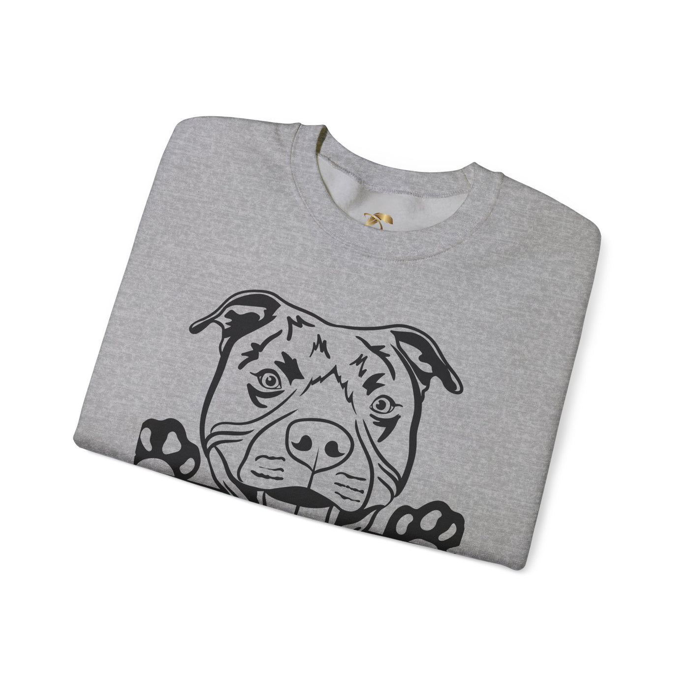 Pit Bull Lover Sweatshirt, Pet's Name Personalized Gift Idea, Pit Bull Dog Owner Apparel, Custom Dog Paw Print Jumper, Comfy Crewneck - NOTALIFY