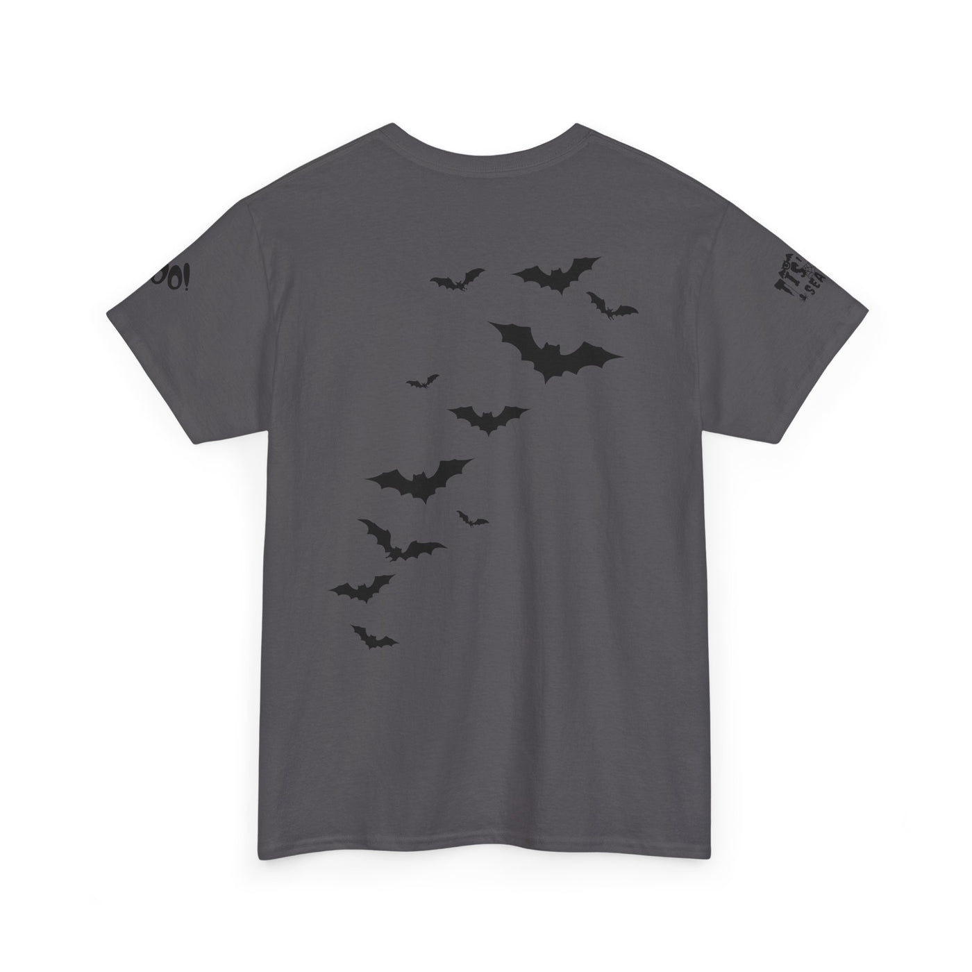 NOTALIFY Halloween Just Here for the Boo Graphic Tee, Spooky T-Shirt, Fun Fall Apparel, Unisex Halloween Tee, Gnome & Bats