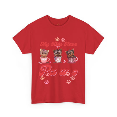 Dog Lover Unisex Tee, Animal Parent Tshirt, My Kids Have Paws Shirt, Cute Puppy Graphic Tee, Pet Owner Gift, Casual Dog Mom Dad Top - NOTALIFY