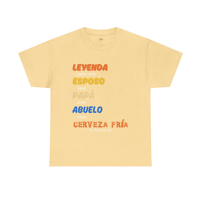 Funny Grandpa Beer Shirt | Leyenda Desde Esposo Papá Abuelo Tee | Spanish Dad Gift | Fathers Day Latino Humor T-Shirt for Men | Gift for Dad