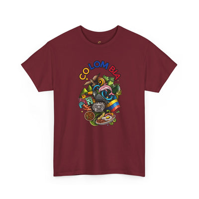 Colorful Unisex Heavy Cotton Tee with Joyful Message, Fun T-Shirt, Cas