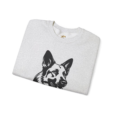 German Shepherd Lover Sweatshirt, Pet's Name Personalized, German Shepherd Dog Owner Apparel, Custom Dog Paw Print Jumper, Comfy Crewneck - NOTALIFY