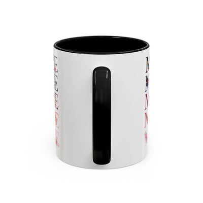 Mother's Day Mug, Accent Coffee Cup with Flowers and Names, Gift for M