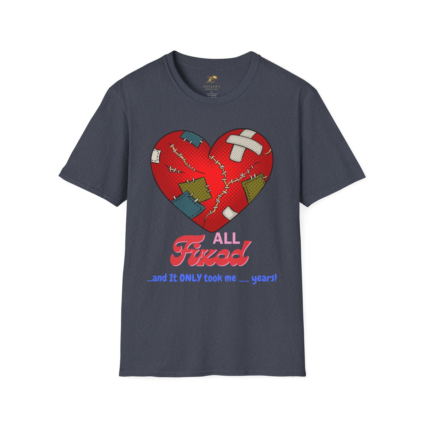Unisex t-shirt with heart graphic, Valentine's Day couples gift.