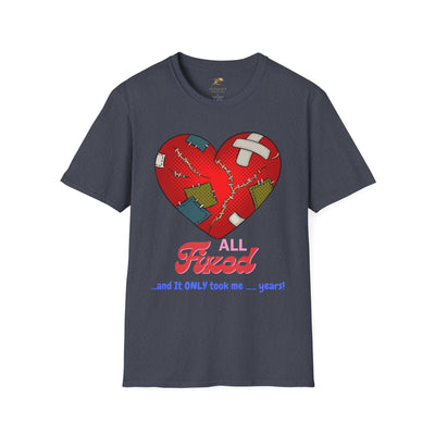 Unisex t-shirt with heart graphic, Valentine's Day couples gift.