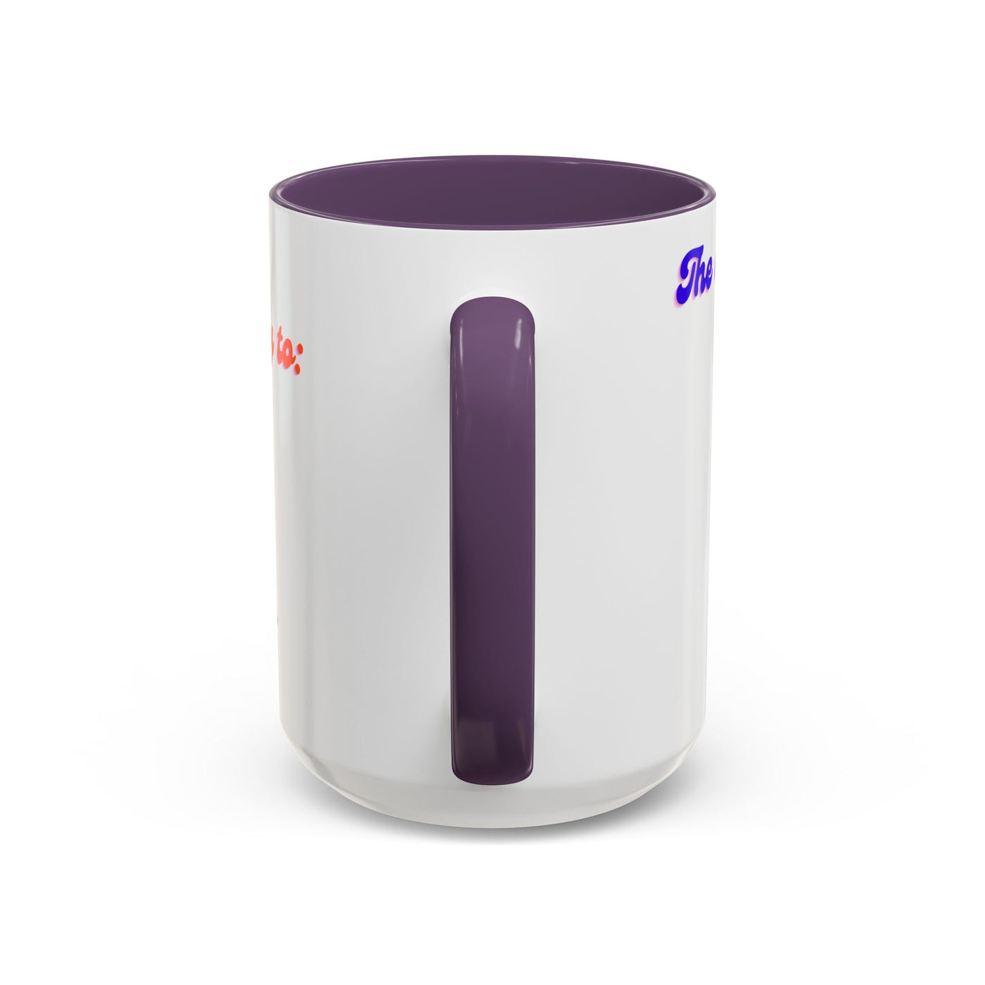 Infinity Butterfly Mug with purple interior and handle, available in 11oz and 15oz sizes, perfect motivational gift for creatives.