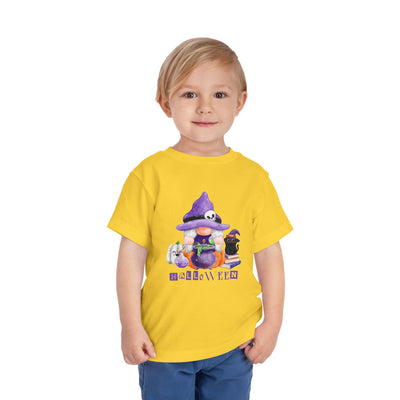 NOTALIFY Halloween Gnome Toddler TEE 1| Cute Fall Tee with Pumpkin | Soft Cotton Short Sleeve | Spooky Autumn Outfit for Kids
