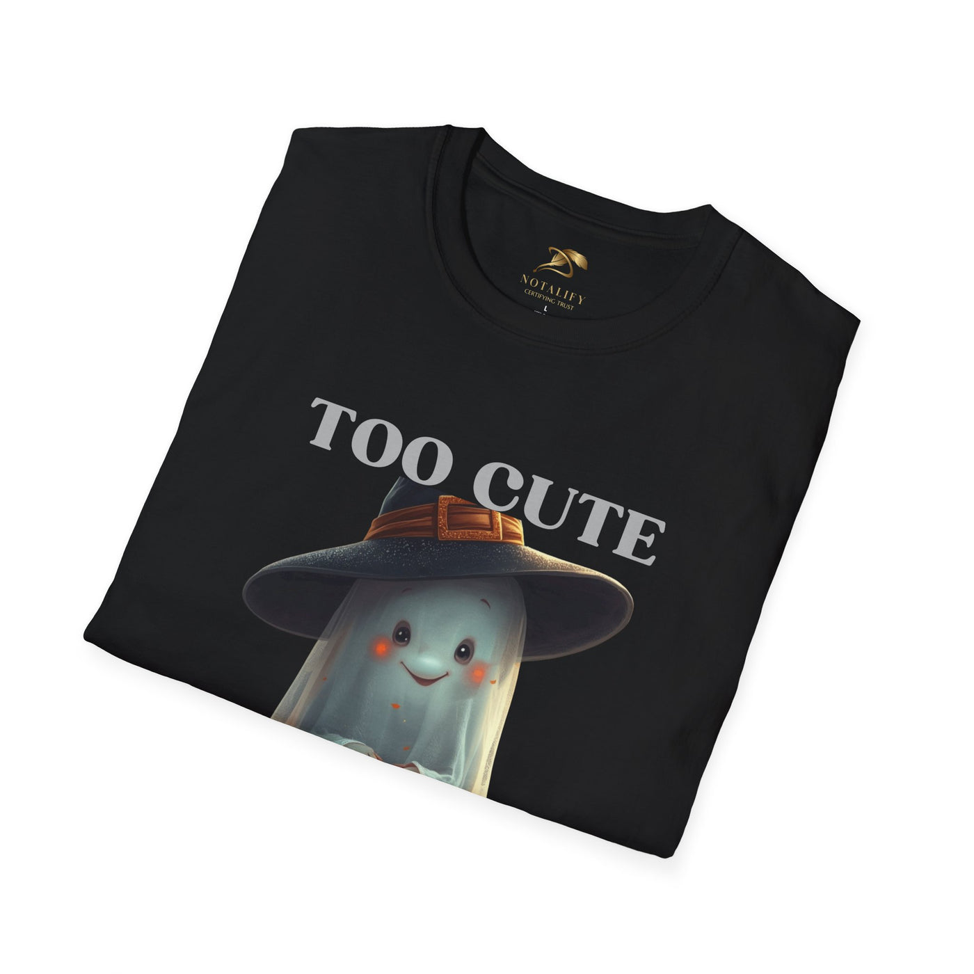 NOTALIFY Too Cute to Spook Halloween Ghost TEE | Adorable Pumpkin Lantern Tee | Cotton Short Sleeve | Fall Outfit for Kids