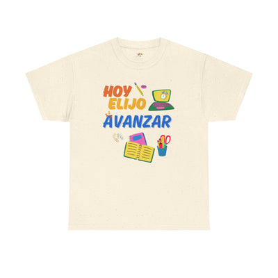 Hoy Elijo Avanzar Spanish Motivational T-Shirt | Back to School Teacher Tee | Growth Mindset Shirt | Spanish Student Gift | Unisex Tee