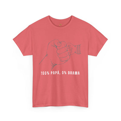 100 Percent Papá 0 Percent Drama Shirt | Funny Spanish Dad Tee | Fathers Day Gift for Dad| Cool Latino Dad Shirt | Parent Humor Graphic Tee