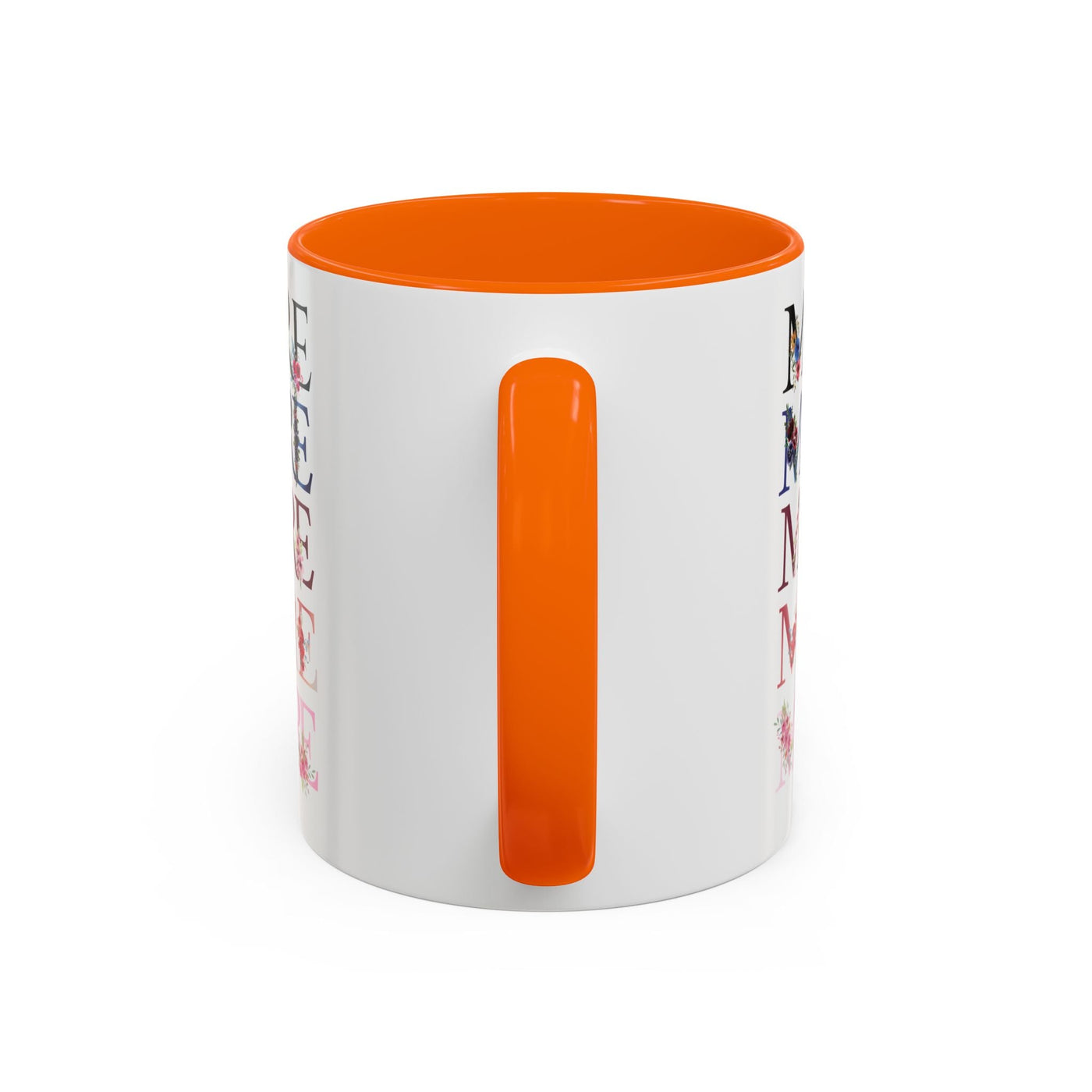 Mother's Day Mug, Accent Coffee Cup with Flowers and Names, Gift for M
